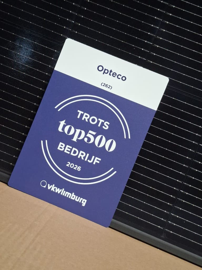Carte de VKW Limburg : Opteco, Trots TOP500 Bedrijf 2026